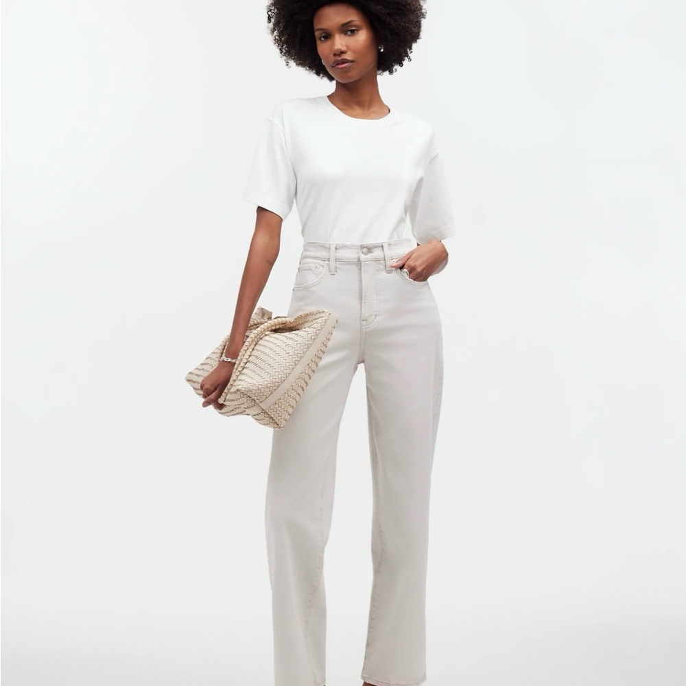 Madewell Perfect Vintage Wide Leg in Cream, size 33